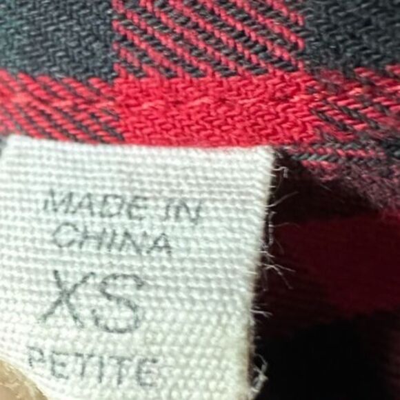 J. Jill Uncommon Threads Womens Flannel Plaid Button Down Shirt Blouse XS Petite - Picture 5 of 7